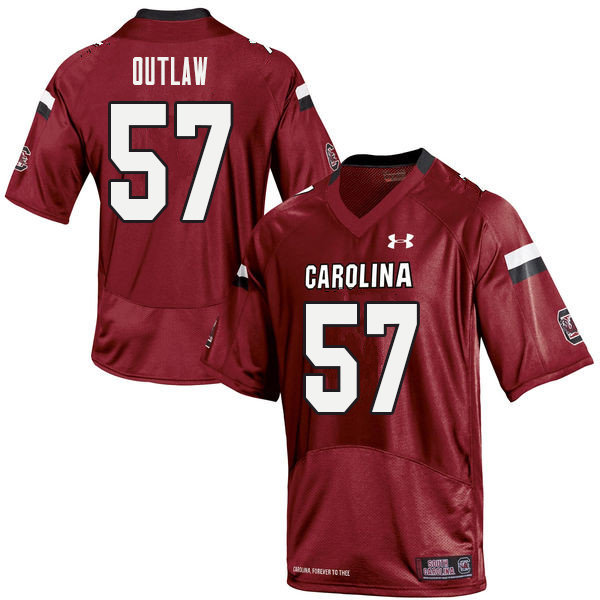 Men #57 Jazuun Outlaw South Carolina Gamecocks College Football Jerseys Sale-Red